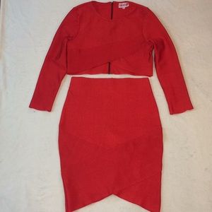 Pink Boutique Crop Top/Skirt